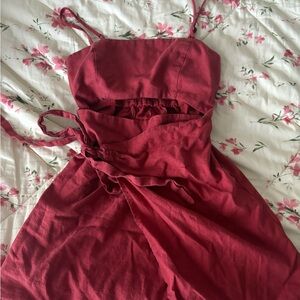 Forever 21 red short wrap dress